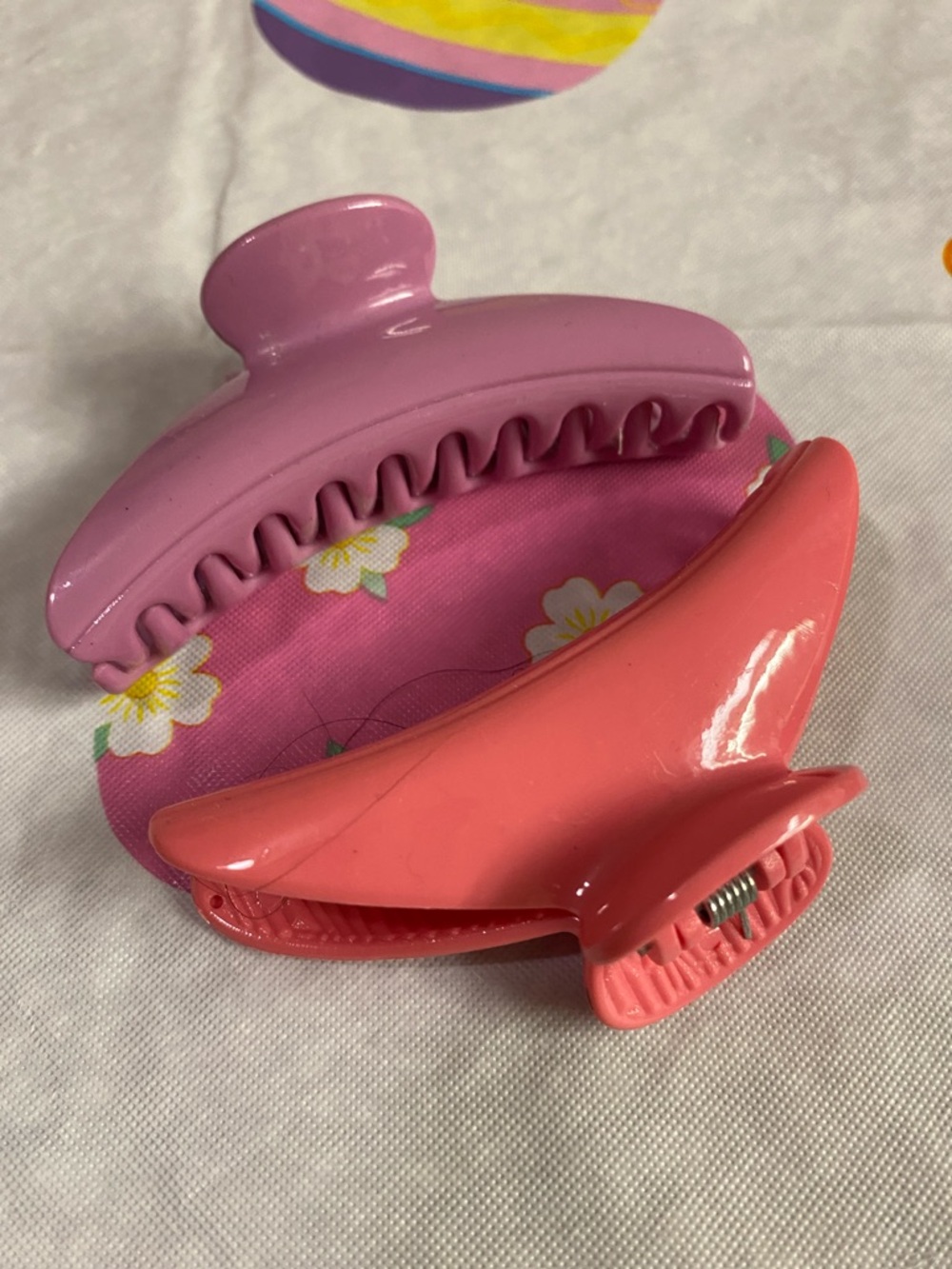 Pink and Coral Women’s Hair Claw Clip Set